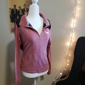 PINK quarterzip sweatshirt